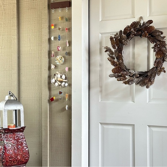 Hanging wall decor OOAK Assemblage Art Handmade Mosaic Indoor/Outdoor - Picture 9 of 10